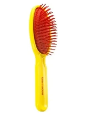 Spazzola pneumatica ovale piccola colore giallo